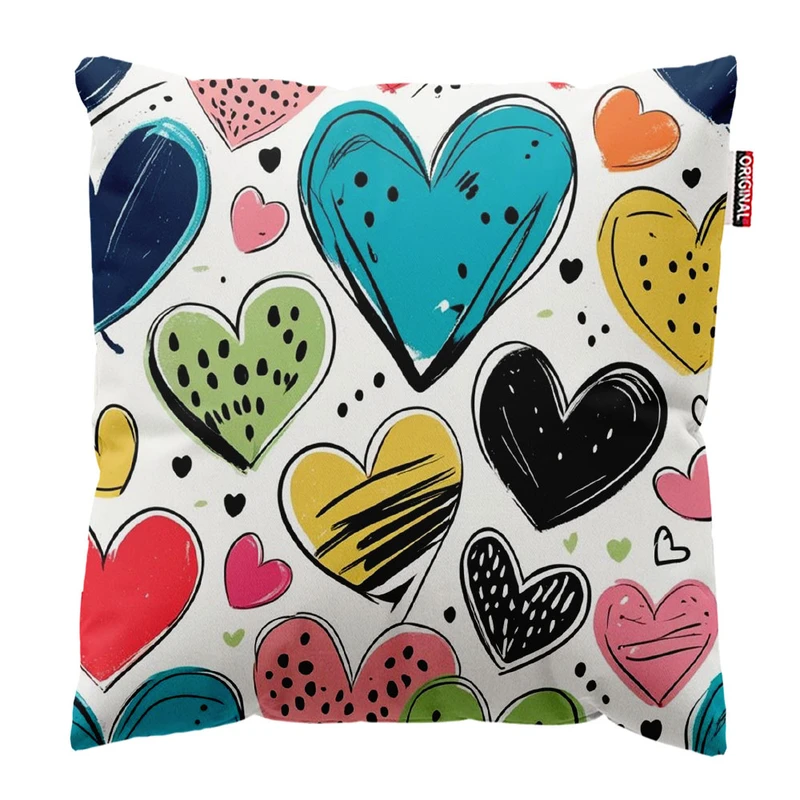 کوسن پاد آفرین طرح قلب کد 5015 سایز 30*30 سانتی متر