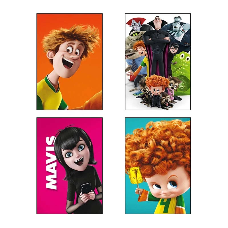 تابلو شاسي کارنيکا طرح هتل ترانسیلوانیا Hotel Transylvania کد 65267 مجموعه 4 عددی