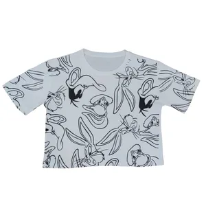 کراپ‌تاپ آستین کوتاه زنانه کد SEF