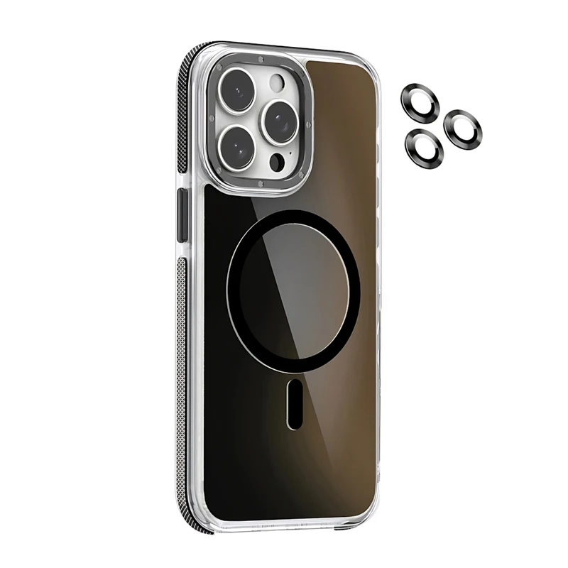 کاور مدل AuroraFlux مناسب برای گوشی موبایل اپل iPhone 15 Pro به همراه محافظ لنز