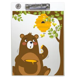 تخته شاسی طه چوب  مدل Bears and honey01 سایز A4