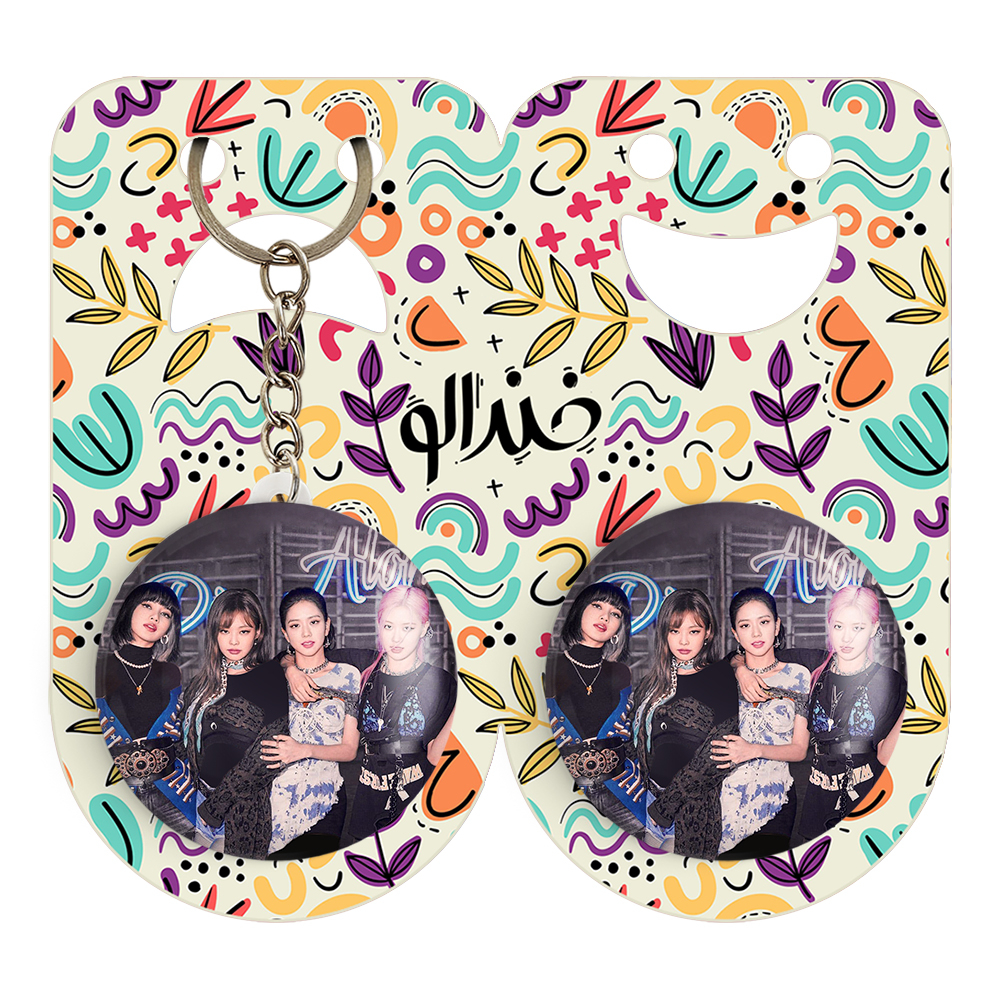 پیکسل خندالو مدل گروه بلک پینک کد 14533 به همراه جاکلیدی