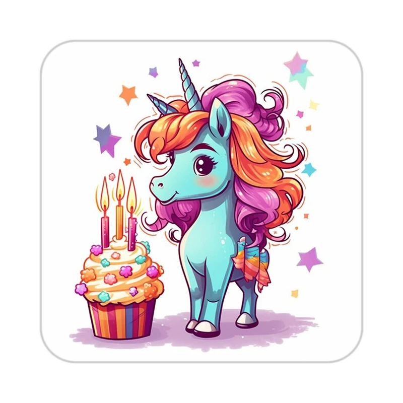 زیر لیوانی کاکتی طرح اسب تک شاخ و یونیکورن مدل mp29581