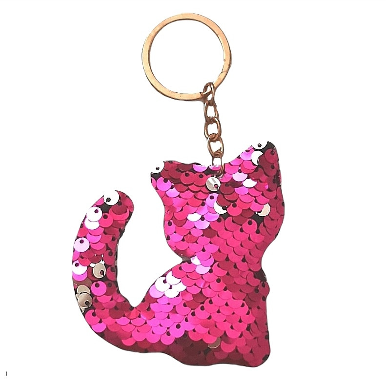 جاکلیدی دخترانه مدل گربه پولکی