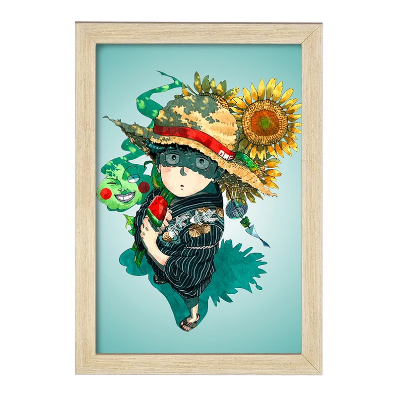 تابلو خندالو مدل شییکو انیمه موب سایکو Mob Psycho 100 کد 24458