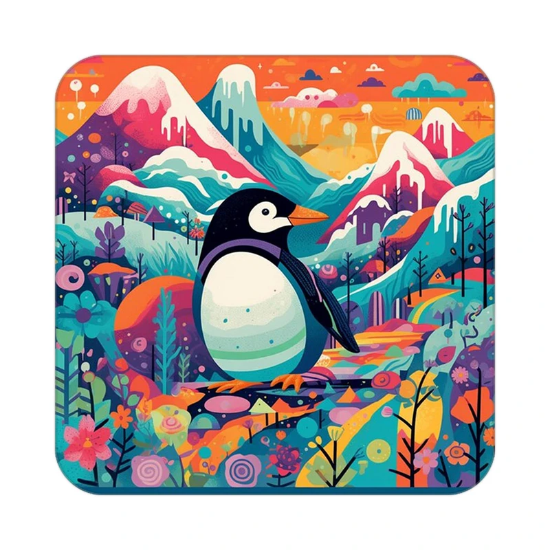 زیر لیوانی کاکتی طرح حیوانات رنگی مدل mp25961