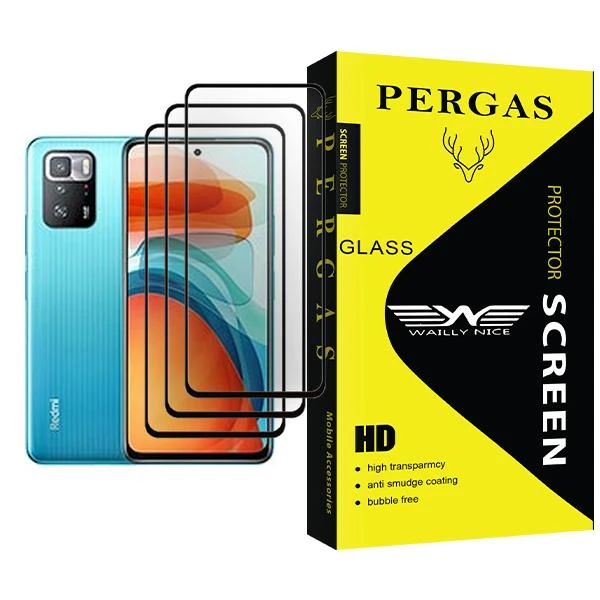 محافظ صفحه نمایش وایلی نایس مدل Pergas Glass MIX003 مناسب برای گوشی موبایل شیائومی Poco X3 GT بسته سه عددی