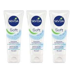 کرم مرطوب کننده سودا مدل Soft حجم 75 میلی لیتر مجموعه 3 عددی