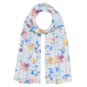 شال زنانه آنالیا مدل نخی پترن گل تابستانه کد a-10100