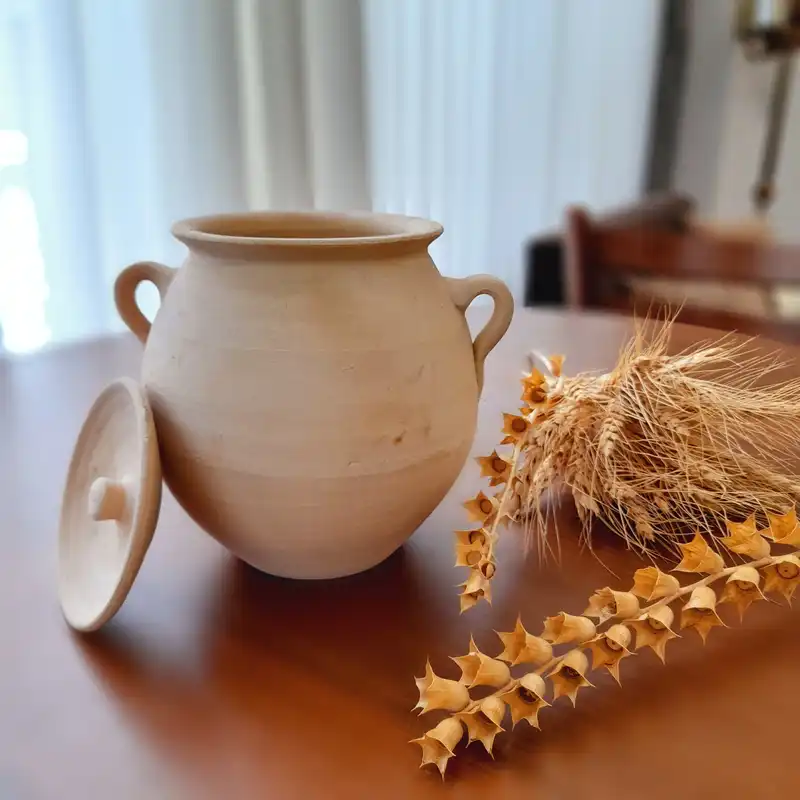 ظرف دیزی سفالی خام مدل سنتی کد poor-1500