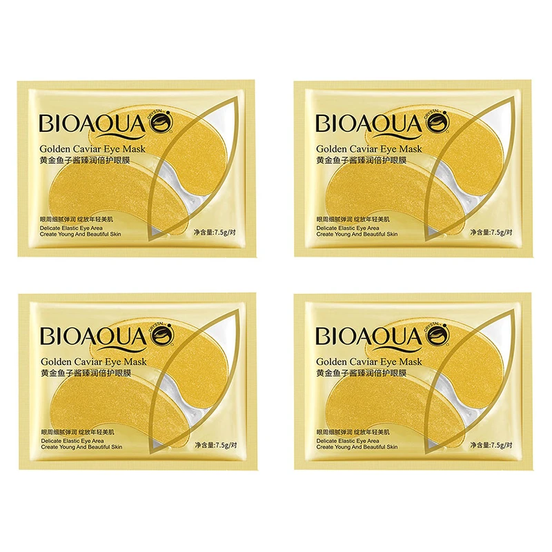 ماسک زیر چشم بایو آکوا مدل Golden Caviar وزن 7.5 گرم مجموعه 4 عددی