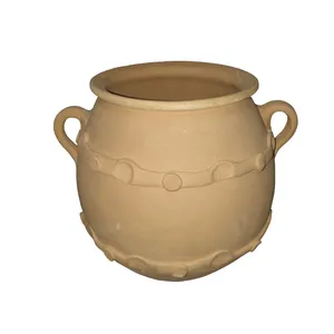 گلدان سفالی خام مدل دکمه ای کد D20