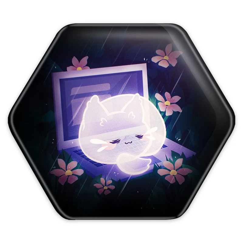 پیکسل خندالو طرح گربه حیوانات بامزه مدل شش ضلعی کد 21044