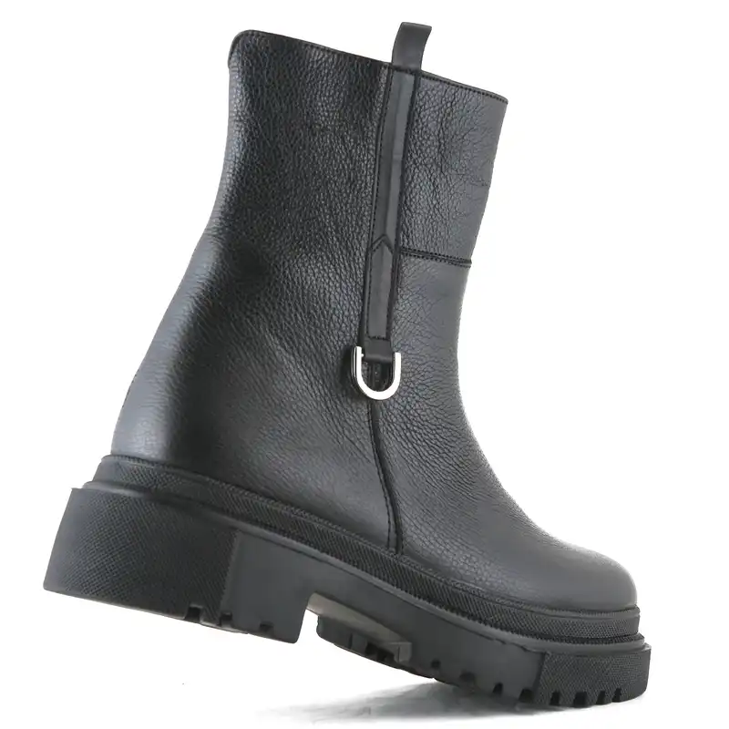 نیم بوت زنانه چرم یلسان مدل جیانا کد MC-645-msk