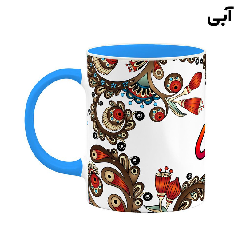 ماگ کاکتی مدل اسم رزآنا طرح سنتی گل و بته کد mgh45222