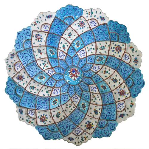 بشقاب میناکاری مدل گل کد 6430