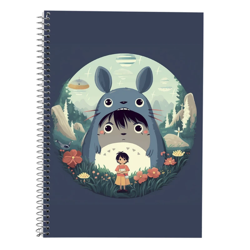 دفتر زبان 50 برگ مدوپد مدل سه خط طرح Ghibli کد DF2366