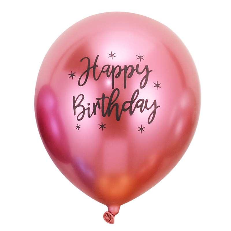 بادکنک لاتکس مدل کروم طرح happy brithday بسته  20 عددی