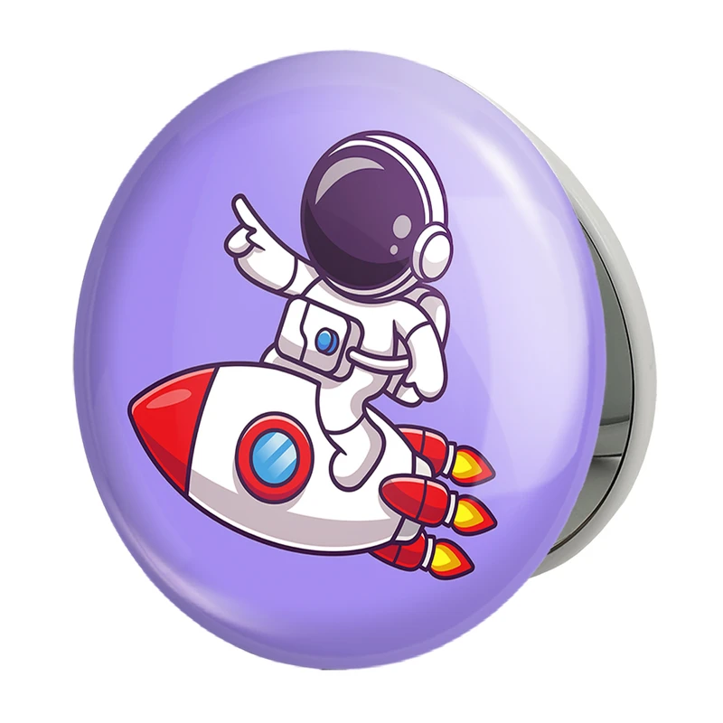 آینه جیبی خندالو طرح فضانورد مدل تاشو کد 25110 