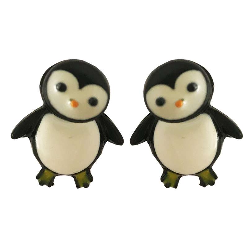 گوشواره دخترانه مدل پنگوئن کد 00481