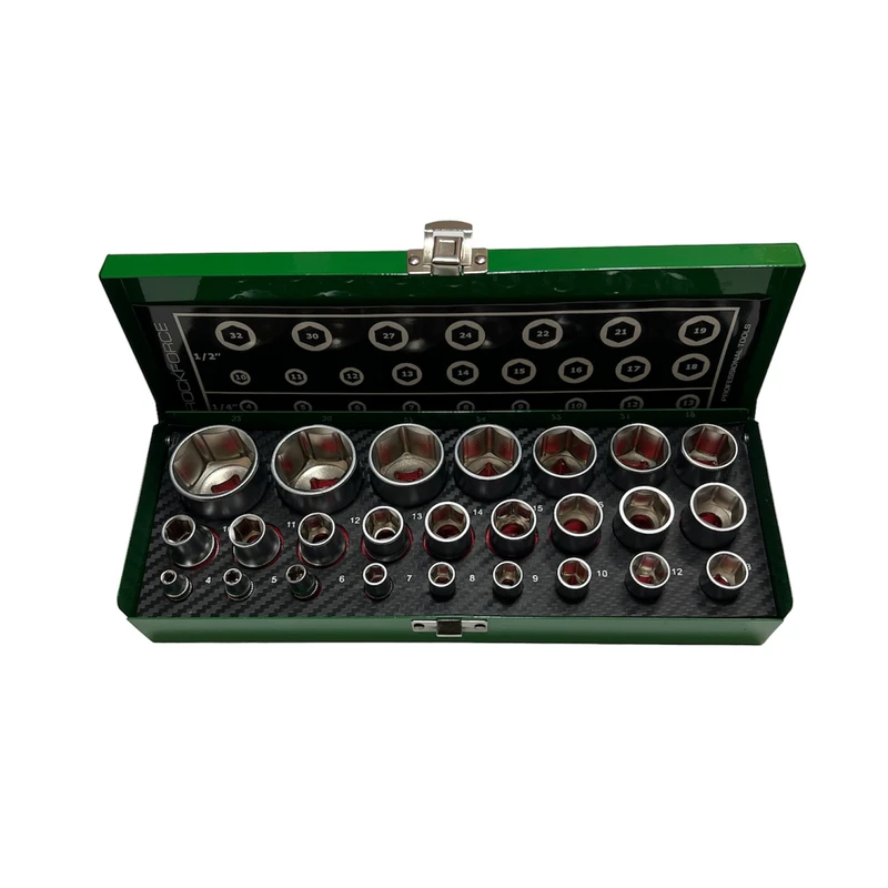 جعبه بکس راک فورس مدل 1/2 50121G مجموعه 25 عددی