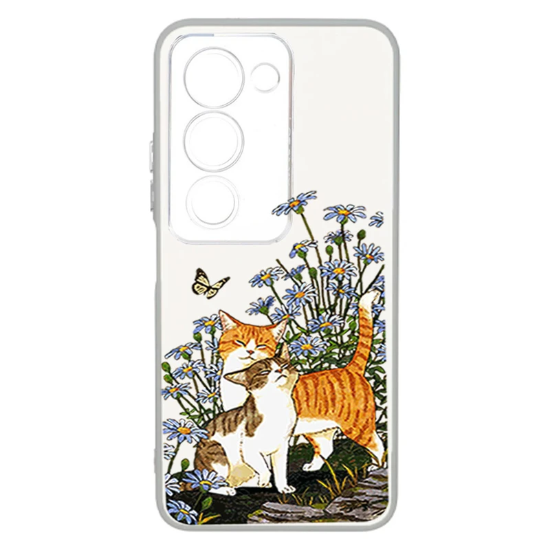 کاور طرح Cat & Butterfly مناسب برای گوشی موبایل شیائومی Redmi 15 4G