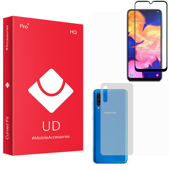 محافظ صفحه نمایش یو دی مدل HQ مناسب برای گوشی موبایل سامسونگ Galaxy A20 به همراه محافظ پشت گوشی