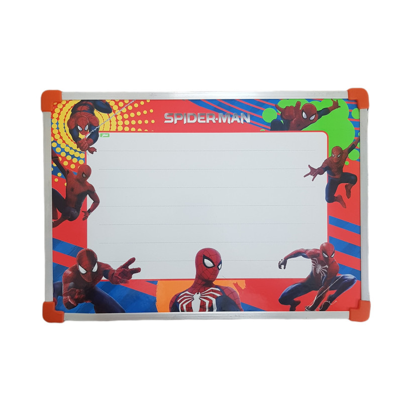 تخته وایت برد دورو طرح مرد عنکبوتی کد 01 سایز 25x35 سانتی متر