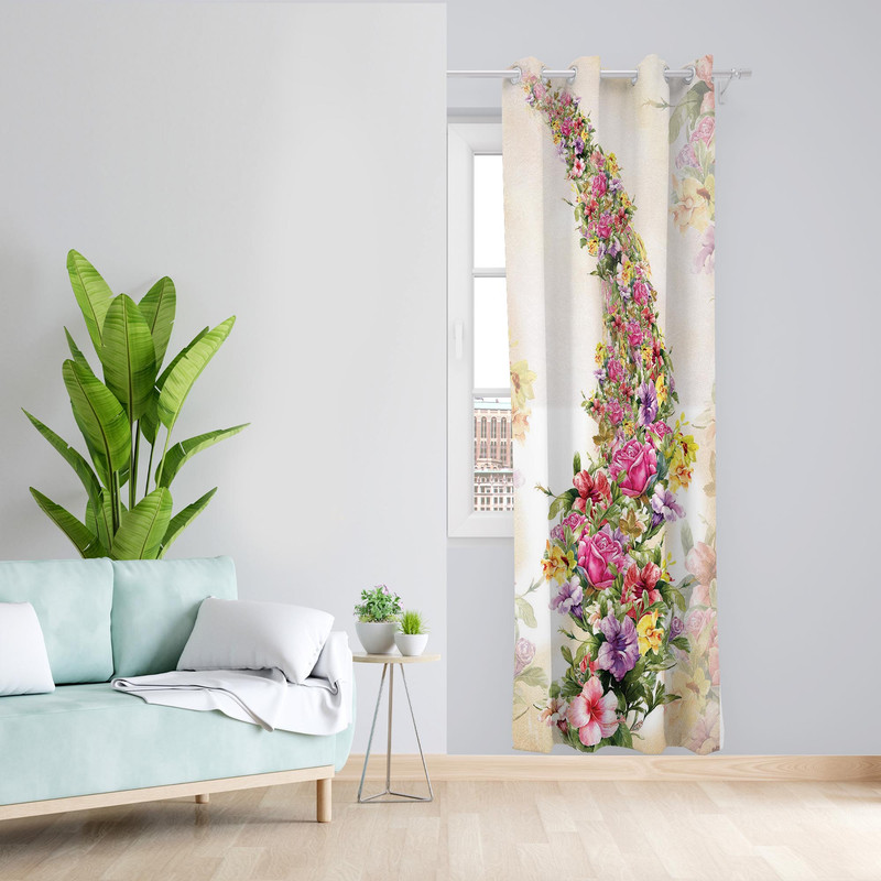 پرده مدل  مخمل پانچی کد 1035 سایز 140x200 سانتی متر