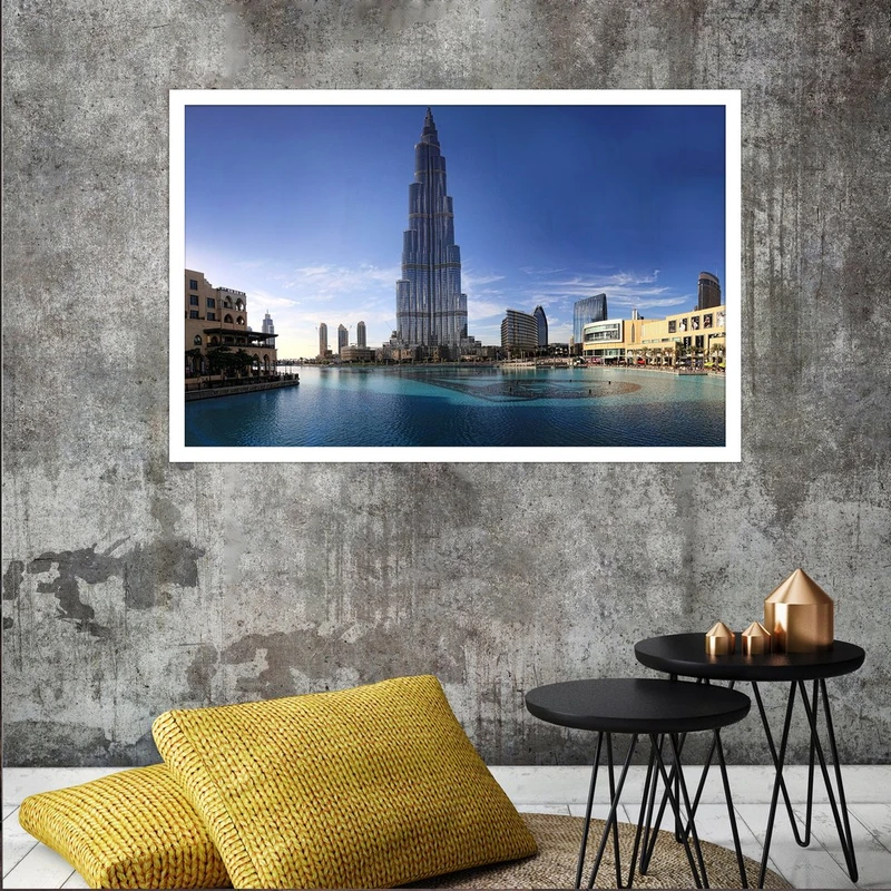 تابلو بکلیت طرح منظره شهر دبی مدل W-S2789