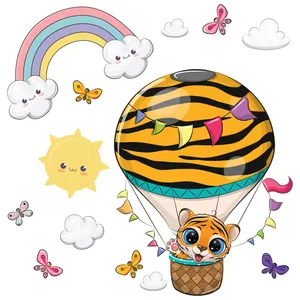 استیکر دیواری کودک تُکتم مدل بالن کد 05 مجموعه 13 عددی