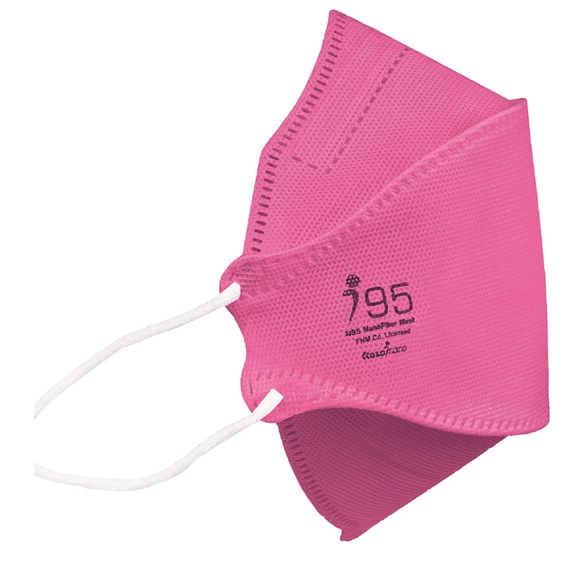ماسک تنفسی ریما مدل سه بعدی N95 نانو کد Pink-F95 بسته 25 عددی