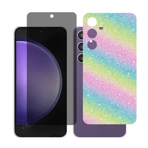 Glass Together model Privacy Screen Protector Suitable for Samsung Galaxy A55 Mobile Phone with Back cover sticker