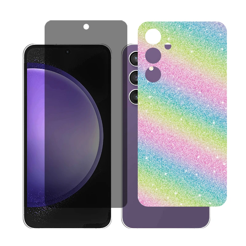  محافظ صفحه نمایش حریم شخصی گلس مدل Together مناسب برای گوشی موبایل سامسونگGalaxy S23 FE به همراه برچسب پوششی پشت گوشی 