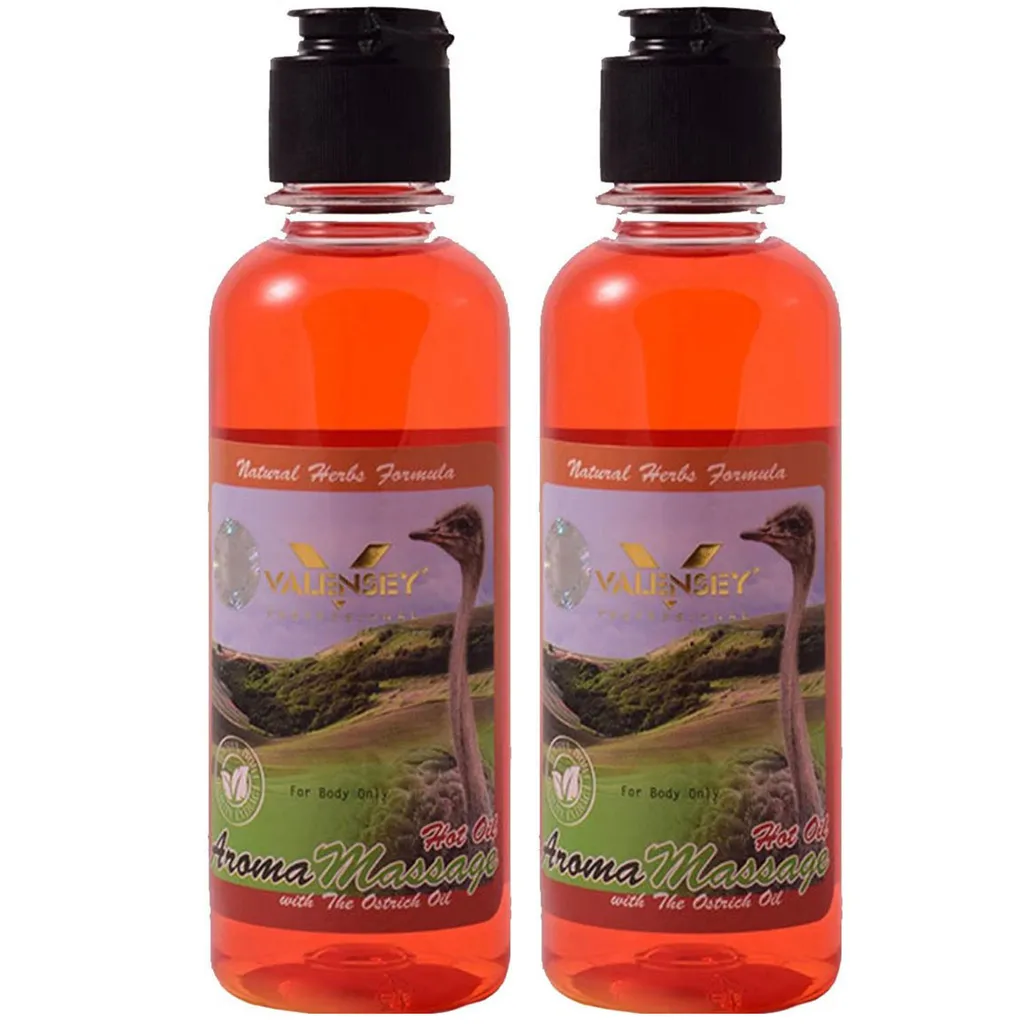 روغن ماساژ والنسی مدل شتر مرغ حجم 200 میلی لیتر بسته 2 عددی