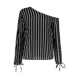 بلوز زنانه ال سی وایکیکی مدل 8SH738Z8-LEG-BLACKSTRIPED