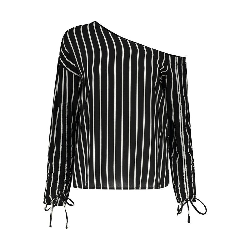 بلوز زنانه ال سی وایکیکی مدل 8SH738Z8-LEG-BLACKSTRIPED