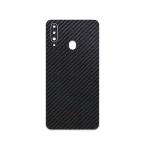 MAHOOT Black-Carbon-Fiber Cover Sticker for Samsung Galaxy A20s
