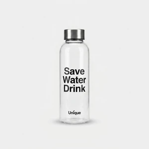 بطری آب یونیک طرح save water 2 کد 3052