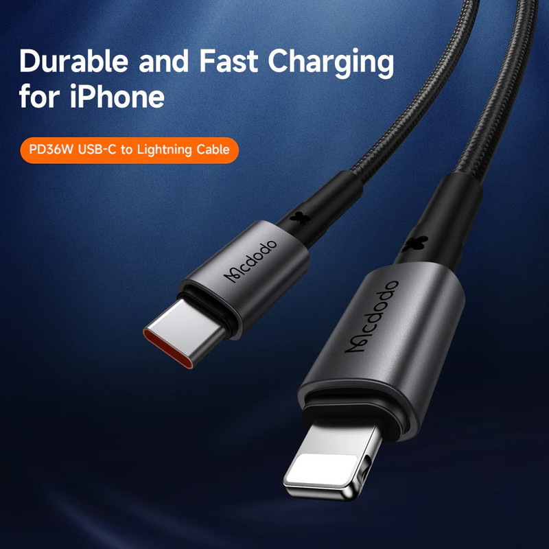 کابل تبدیل USB-C به لایتنینگ مک دودو مدل C-A2850 طول 1.2 متر