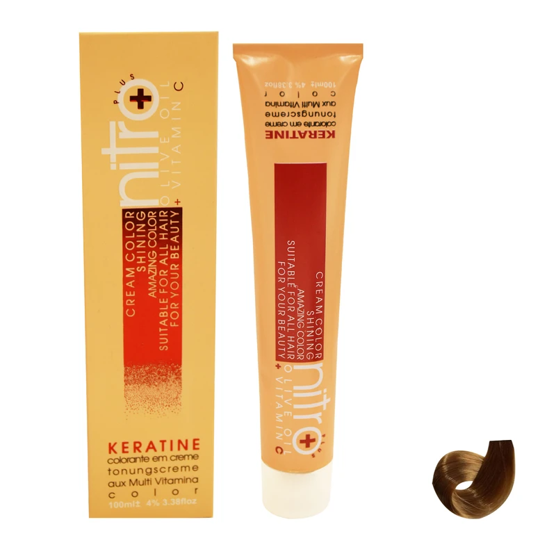 رنگ مو نیترو سری Keratine شماره 9.5 حجم 100 میلی لیتر رنگ بلوند طلایی خیلی روشن