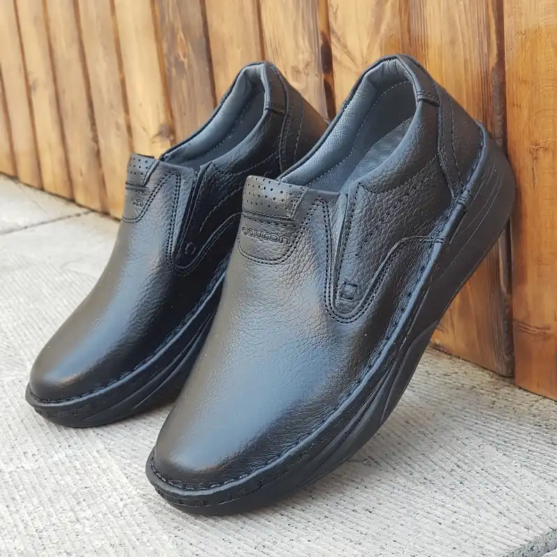 کفش طبی مردانه مدل چرم طبیعی کد 00119 رنگ مشکی