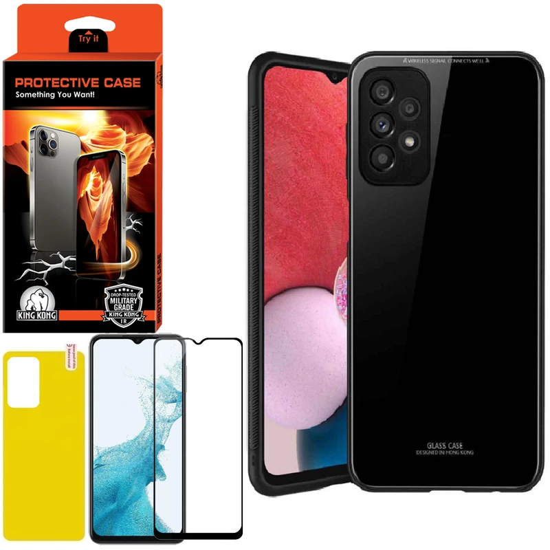 کاور کینگ کونگ مدل CVRGLS-II مناسب برای گوشی موبایل سامسونگ Galaxy A13 4G به همراه محافظ صفحه نمایش  و محافظ پشت گوشی