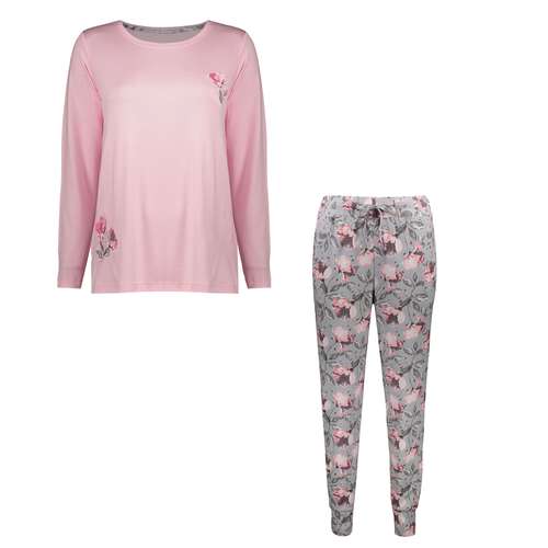 ست تی شرت آستین بلند و شلوار زنانه ناربن مدل 1521650-84