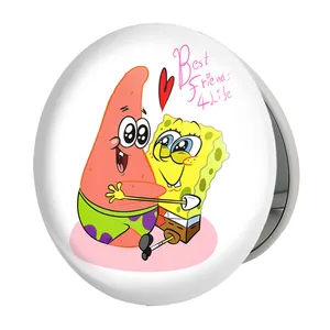 آینه جیبی خندالو طرح  باب اسفنجی و پاتریک مدل تاشو کد 24715 