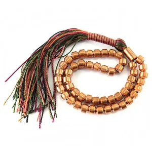 تسبیح مسی 53 دانه مدل استوانه ای کد ZH388 