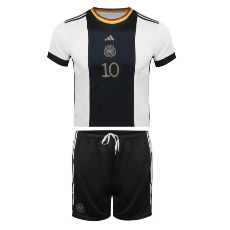 ست پیراهن و شورت ورزشی مردانه مدل جام جهانی 2022 طرح آلمان