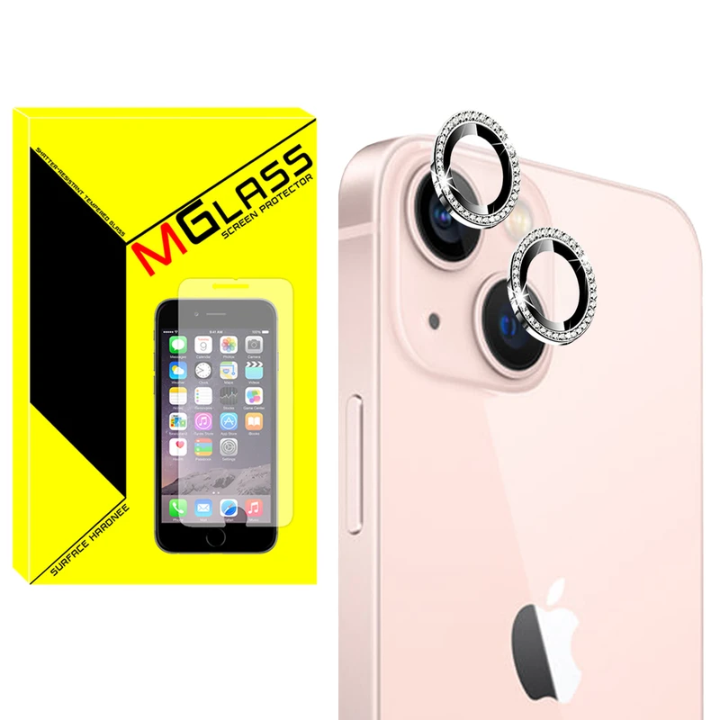 محافظ لنز دوربین ام‌گلس مدل Bright Diamond Protect مناسب برای گوشی موبایل اپل Iphone 13
