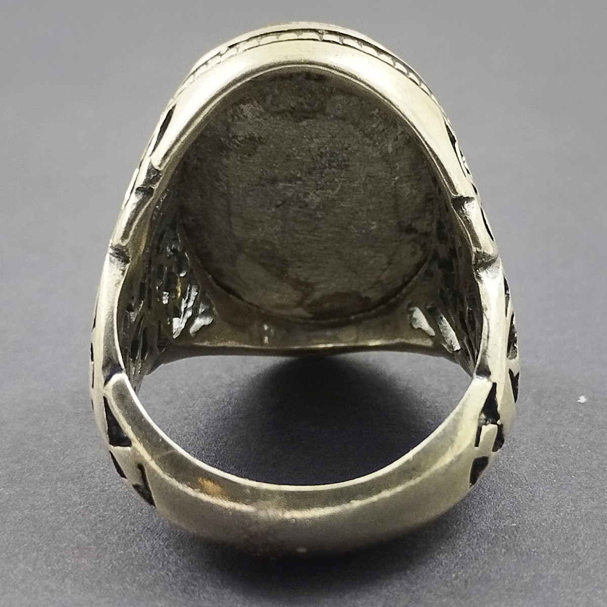 انگشتر نقره مردانه سلین کالا مدل فیروزه اصل نیشابور طرح یاقائم آل محمد