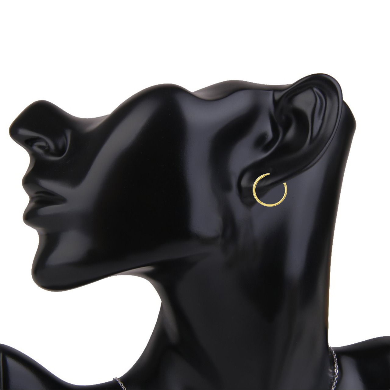 گوشواره طلا 18 عیار زنانه کاپانی مدل حلقه ای کد KE013 -  - 2